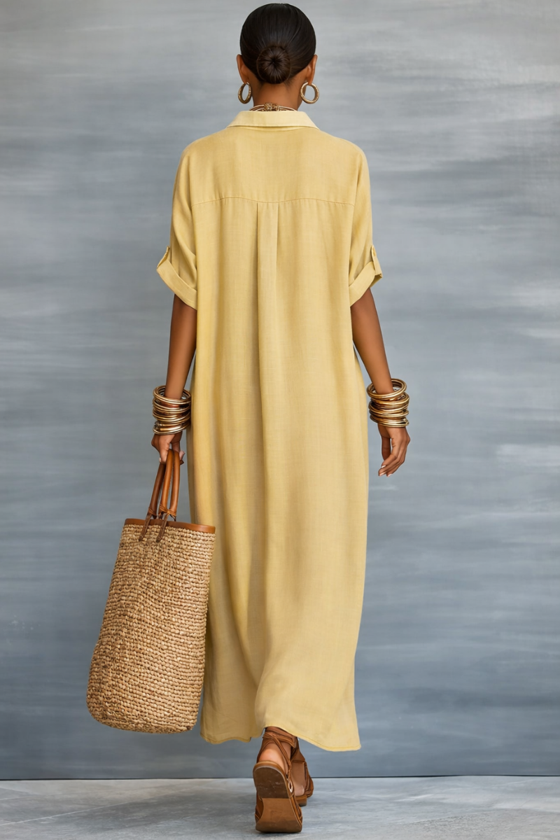Manelle™ | Maxi Dress with Minimalist Line