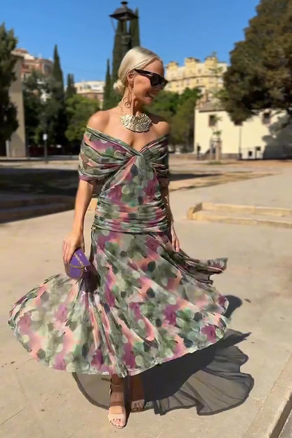 Bella | Coral Glow Evening Dress