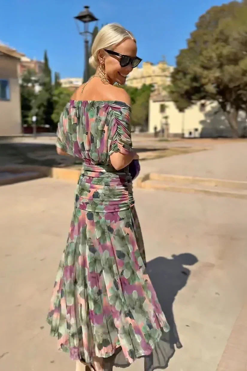Bella | Coral Glow Evening Dress
