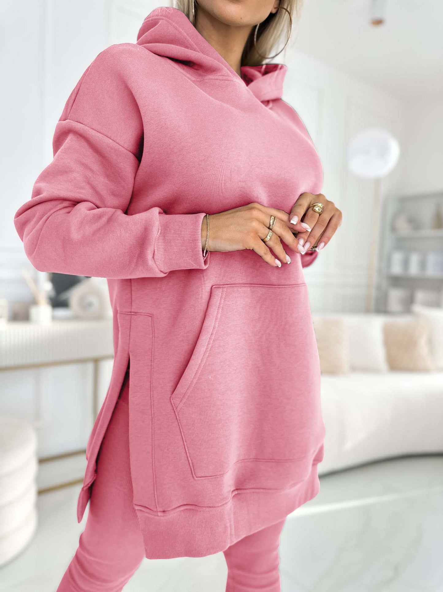 Sienna | Solid Colour Hoodie and Lined Leggings Set