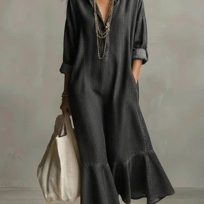 Judy | Stylish Denim Maxi Dress