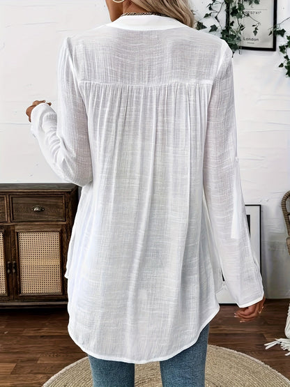 Glenda™ | Floral Embroidery Lace Blouse