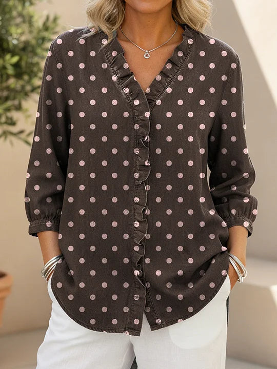 Charlotte | Black spotted blouse