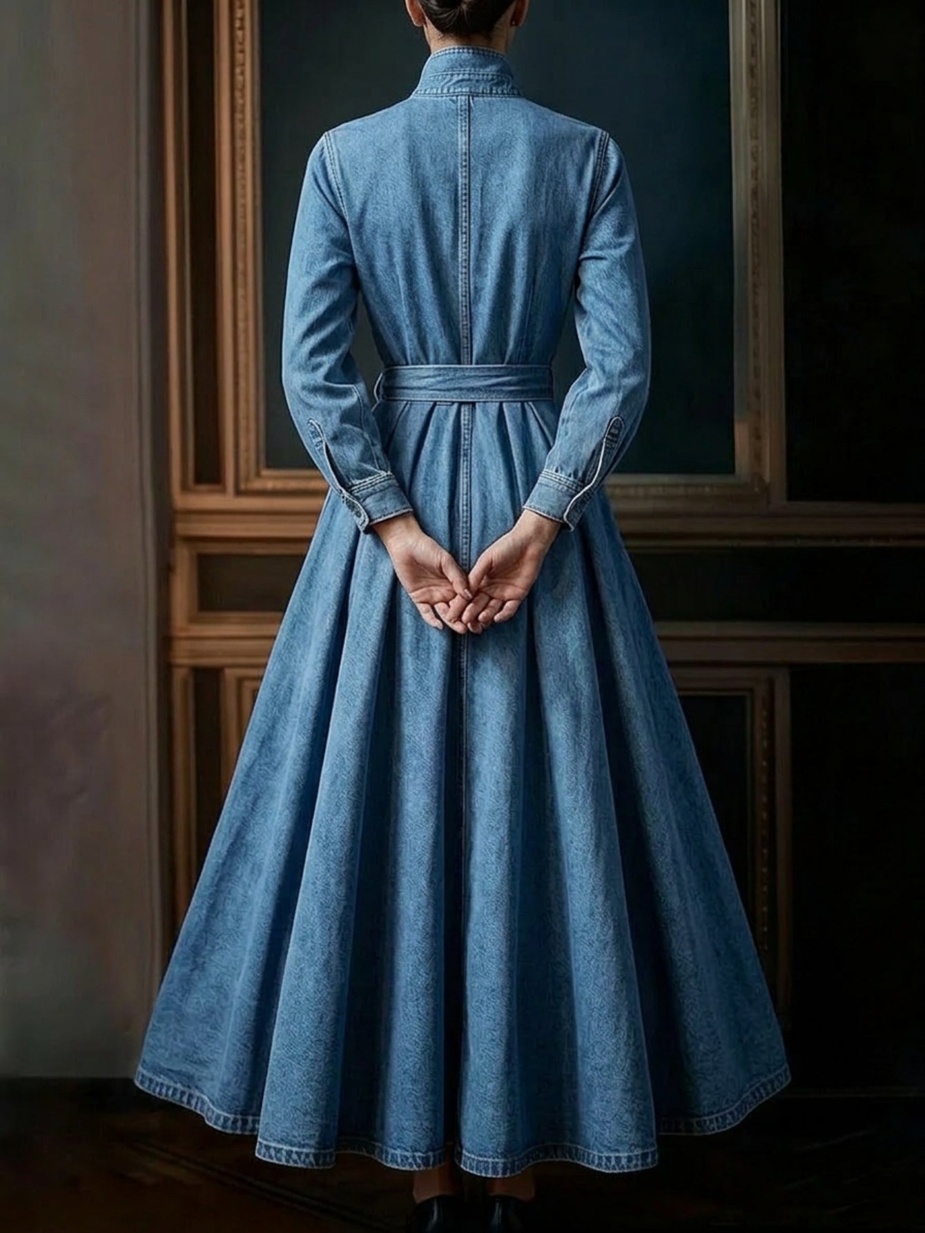 Taylor | Vintage Denim Maxi Dress