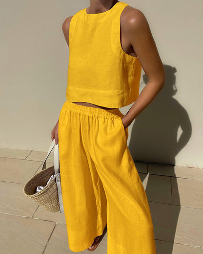 Sienna | Sleeveless Two-Piece Set