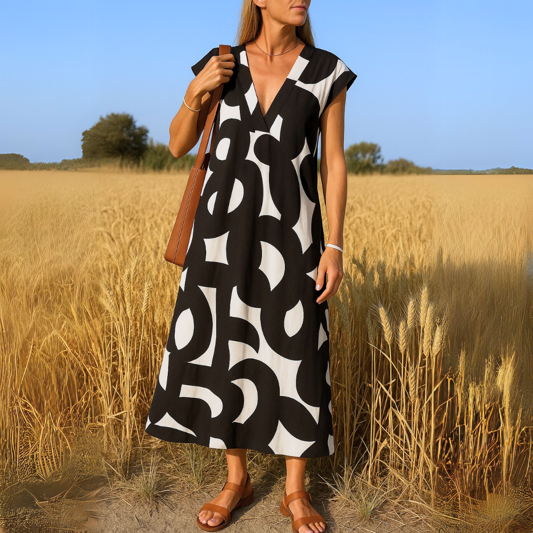 Magda - V-Neck Fluid Dress