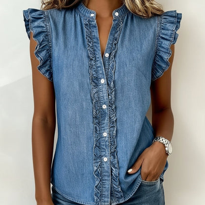 Heather | Denim Vintage Short Sleeve Shirt