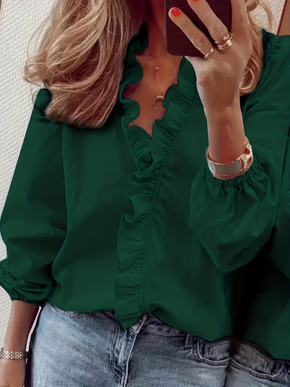 Carole™ | Lotus Leaf Collar Shirt