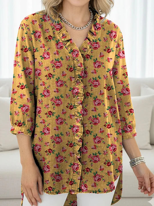 Jessica | V-neck spotted blouse