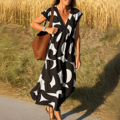 Magda - V-Neck Fluid Dress