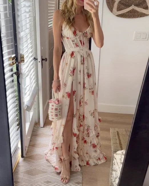 Sónia - Floral Print Midi Dress