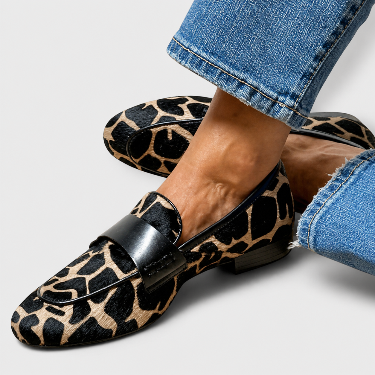 Léonie™ Leopard Print Moccasins