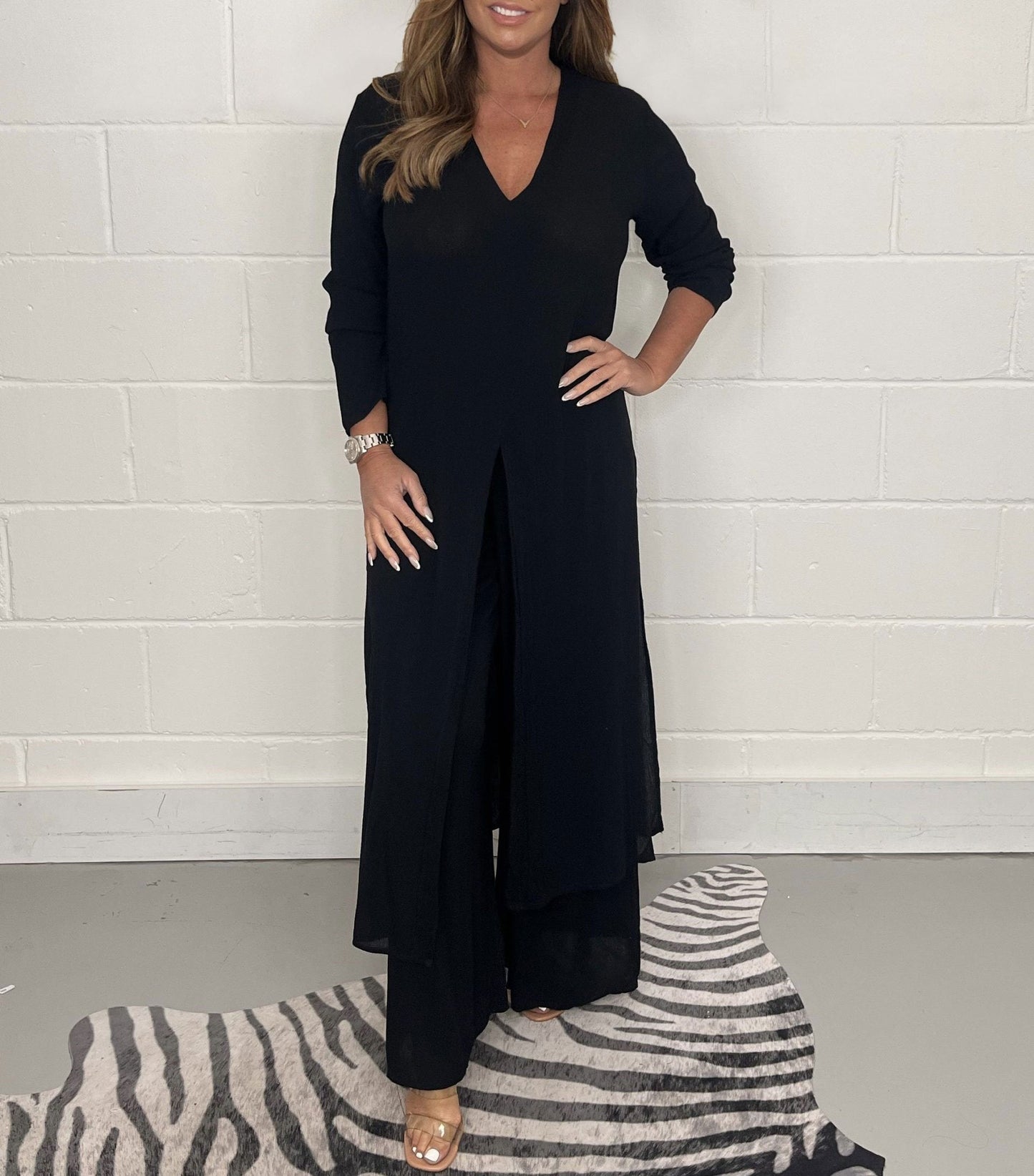 Sofia | Casual Long Top and Matching Trousers Set