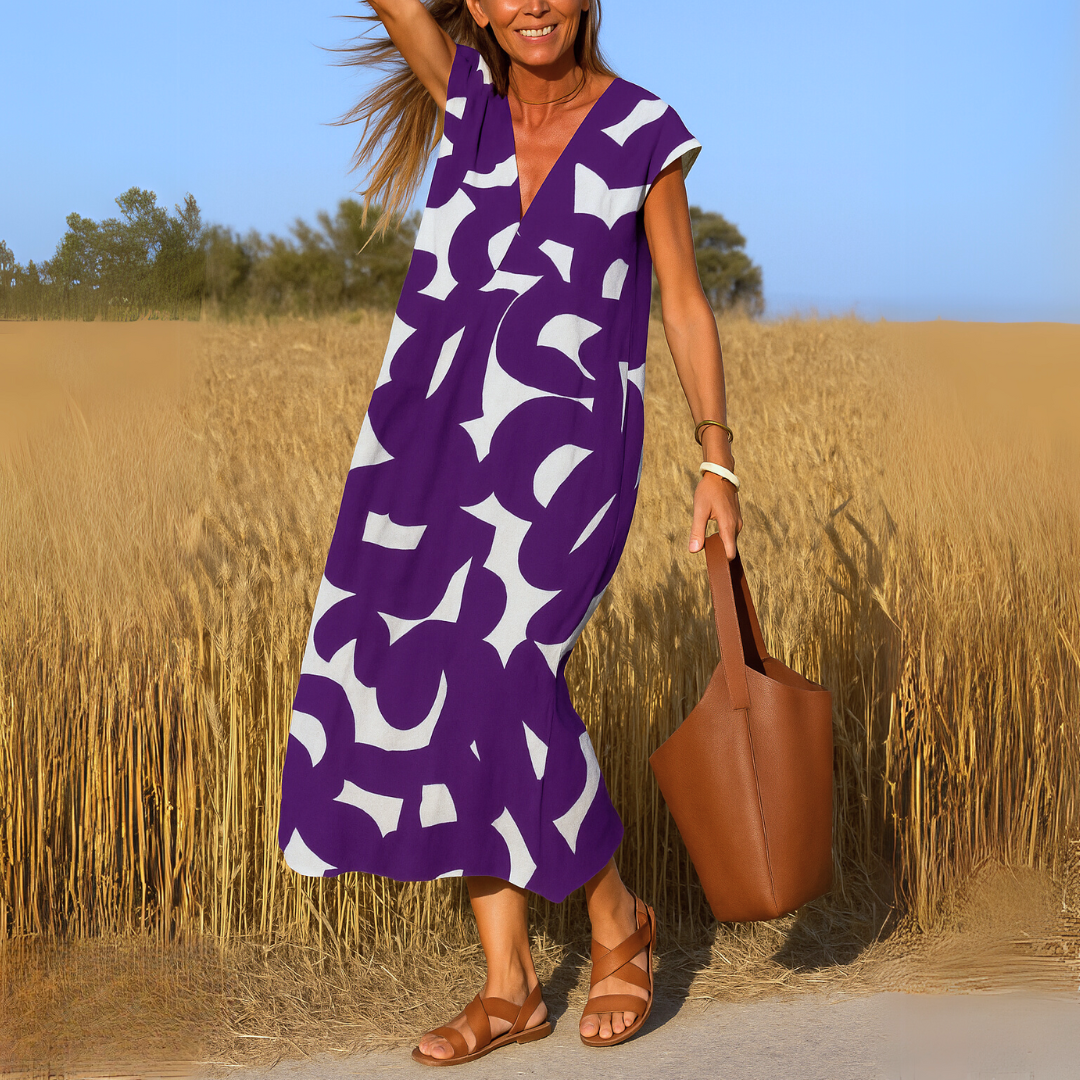 Magda - V-Neck Fluid Dress