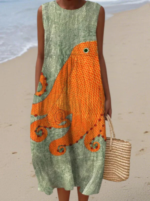 Tess™ | Oceanic Midi Dress