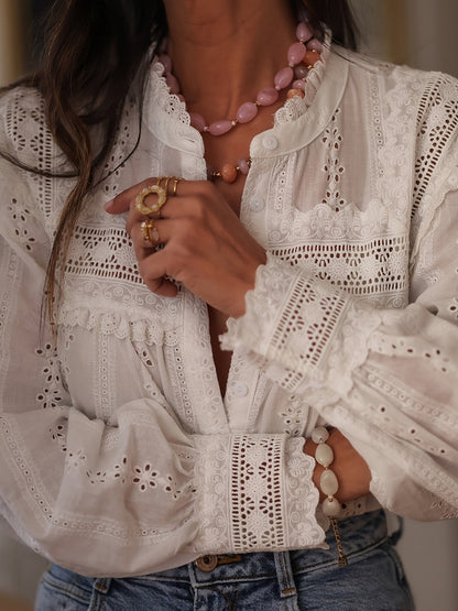Susan™ | Elegant Lace Stitch Blouse