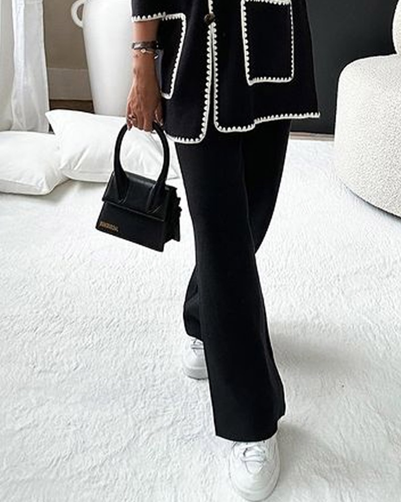 Sofia | Edge Decorated Jacket Casual Trousers Set