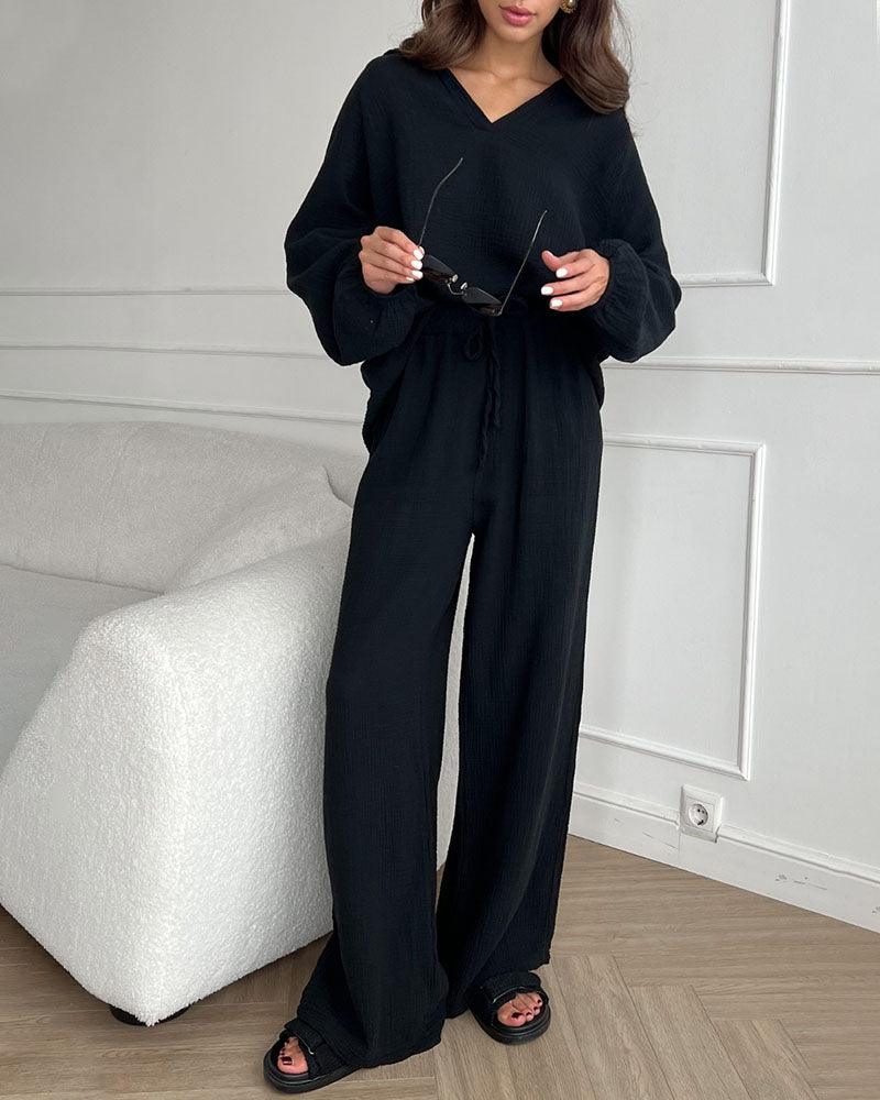 Autumn | V-Neck Casual Set