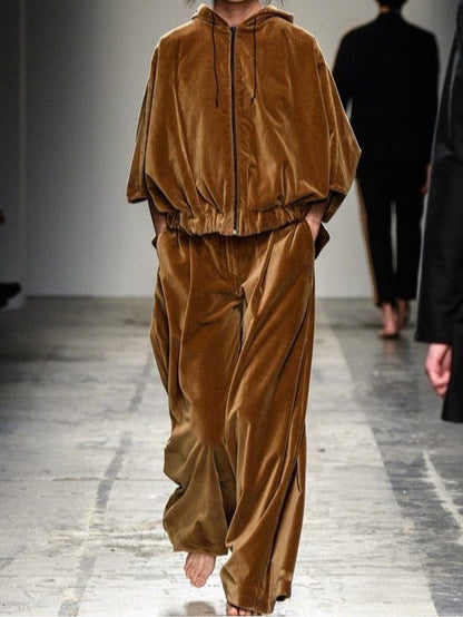Sienna | Velvet Hoodie and Trousers Set
