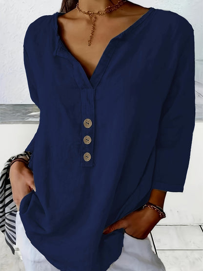 Patricia™ | Oversized V-Neck Blouse