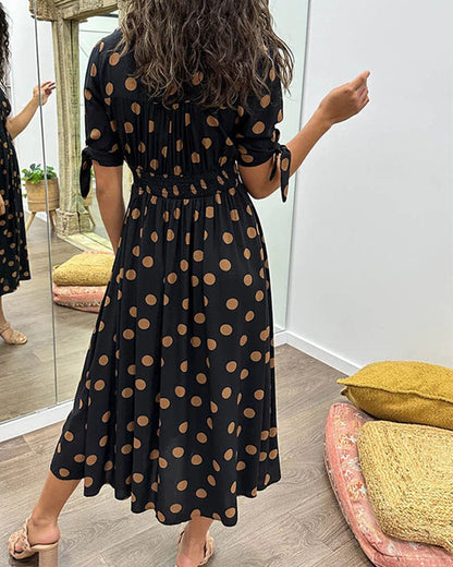 Bellamy™ | Polka Dots V-Neck Dress