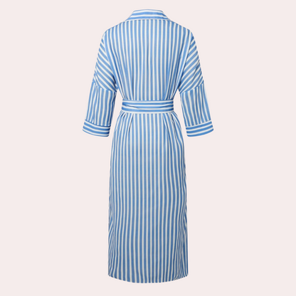 Noa | Relaxed Striped Shirt Midi Dress