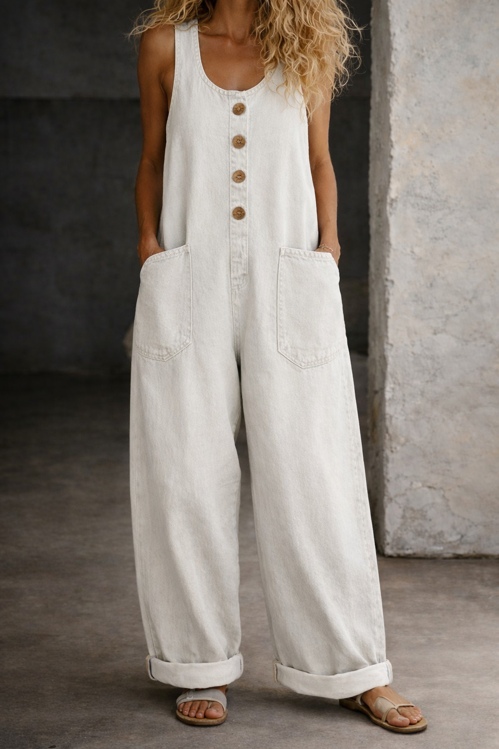 Willy | Retro Distressed Denim Overalls