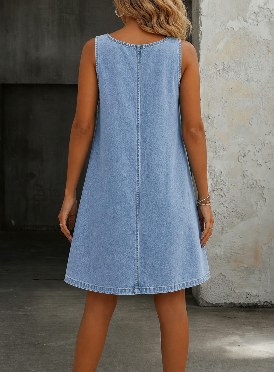 Lisa | Relaxed Denim Overall Dress