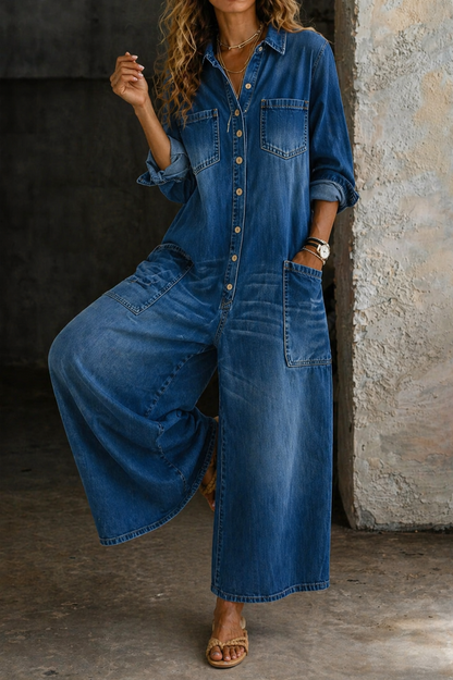 Vivienne | Relaxed Denim Jumpsuit