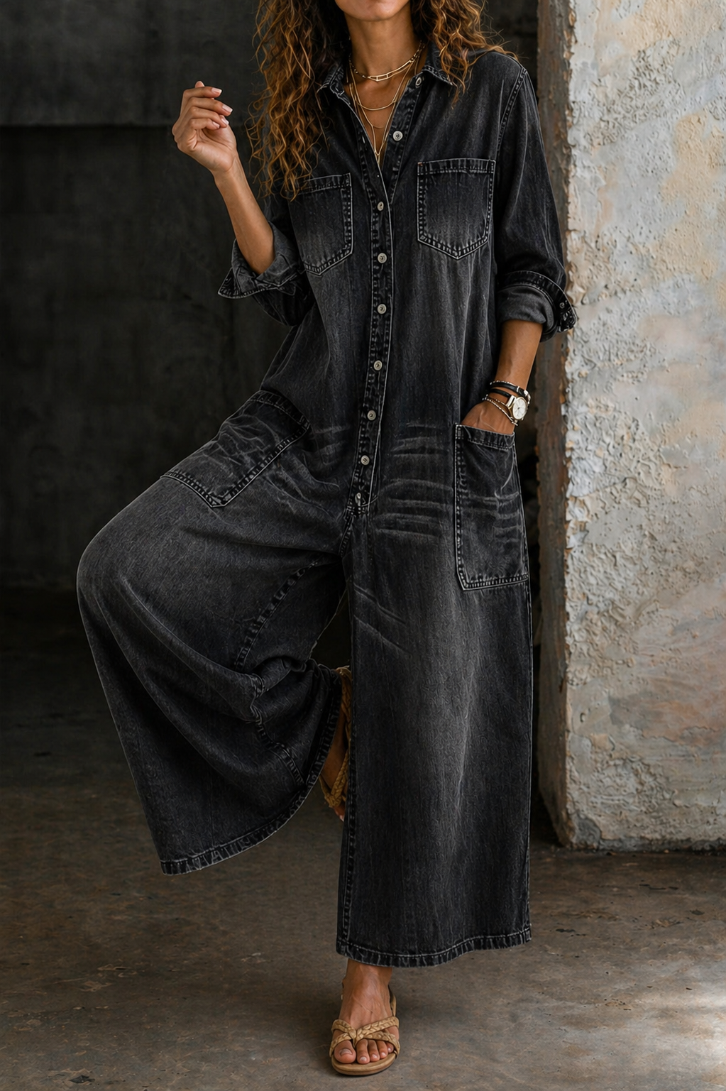 Vivienne | Relaxed Denim Jumpsuit