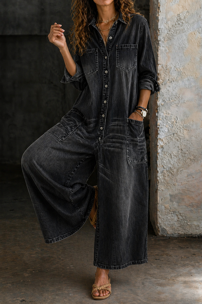 Vivienne | Relaxed Denim Jumpsuit