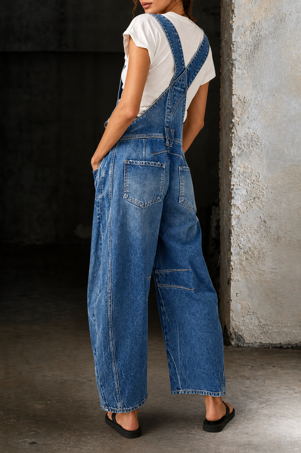 Lauren | Denim Barrel-Style Overalls