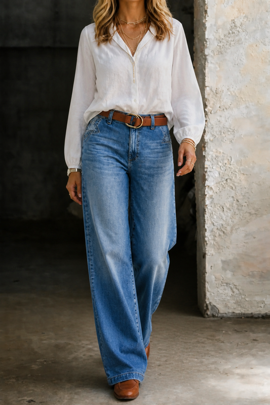 Madie | Retro High-Waisted Denim
