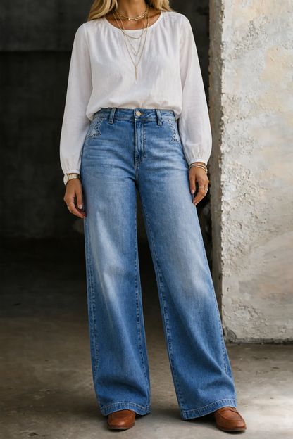 Madie | Retro High-Waisted Denim