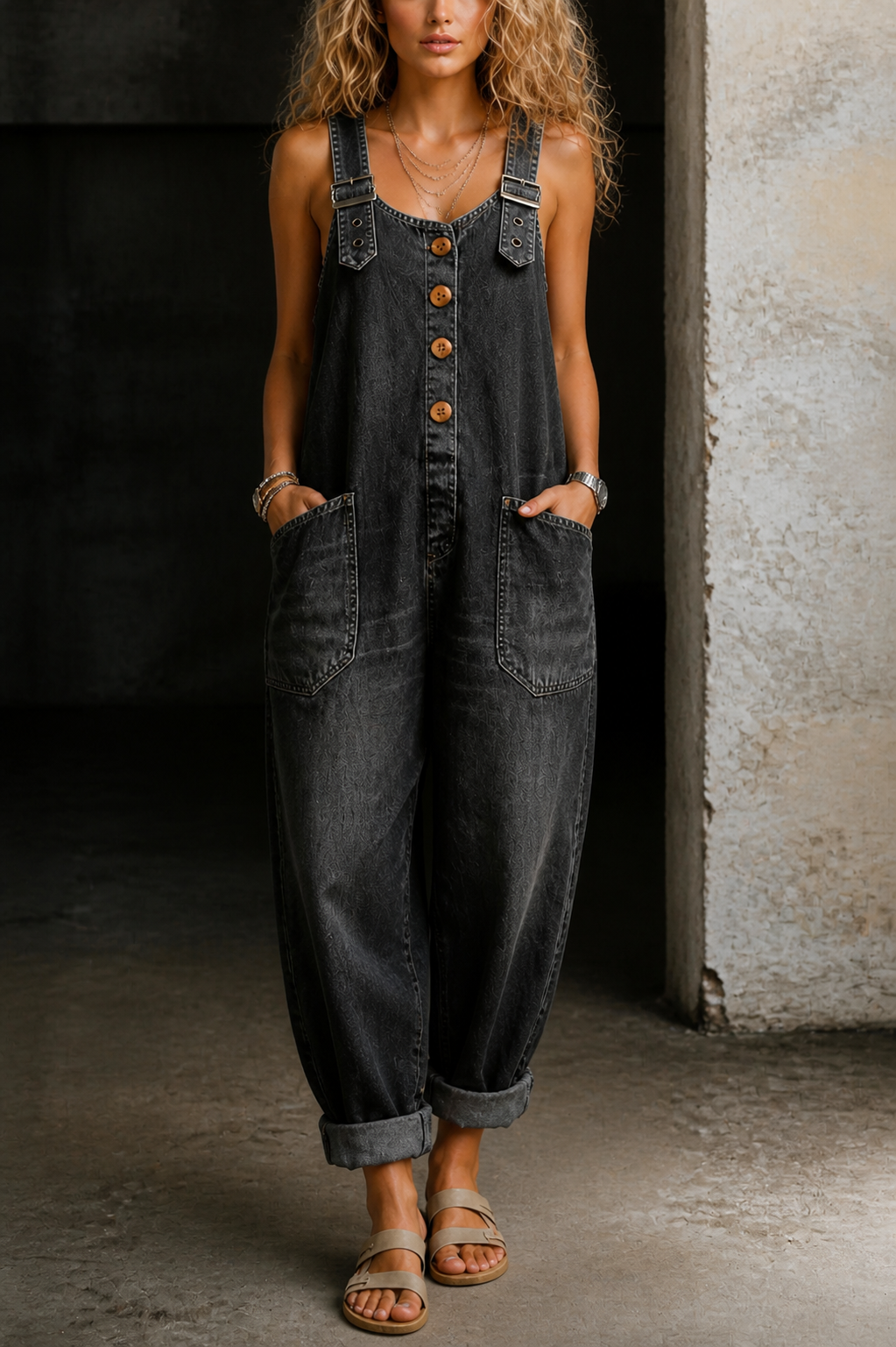Moxelle | Denim Overall Jumpsuit for Effortless Style