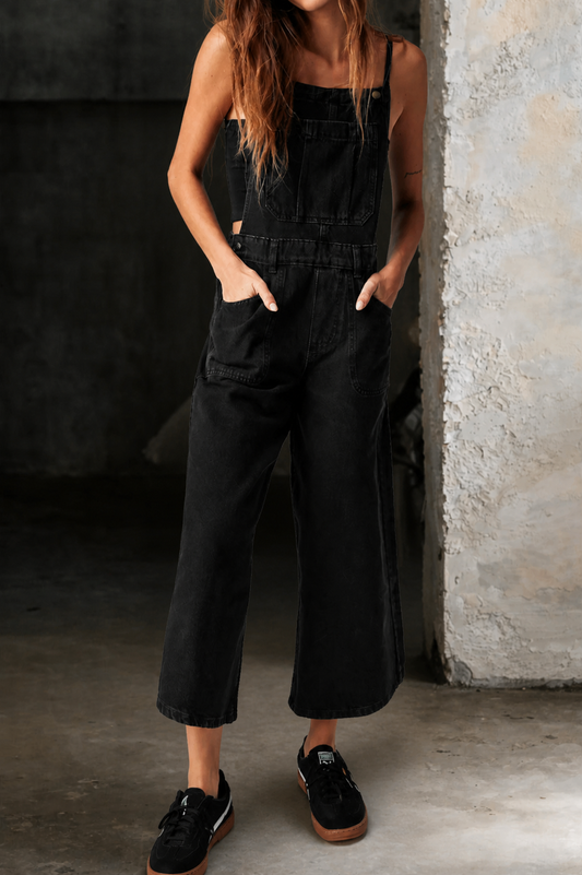 Elizabeth | Wide-Leg Suspender Jumpsuit