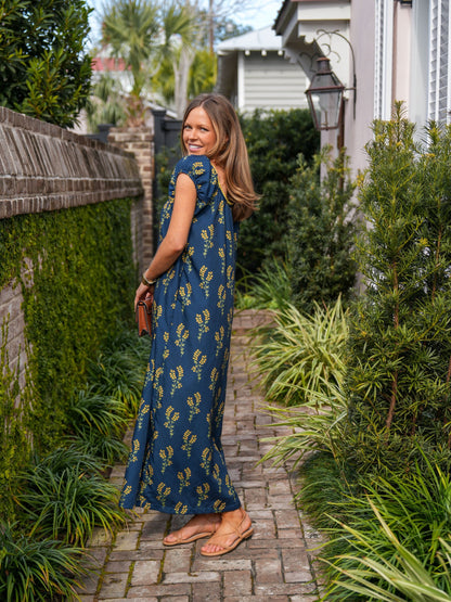 The McKenzie Maxi - Navy Sprig