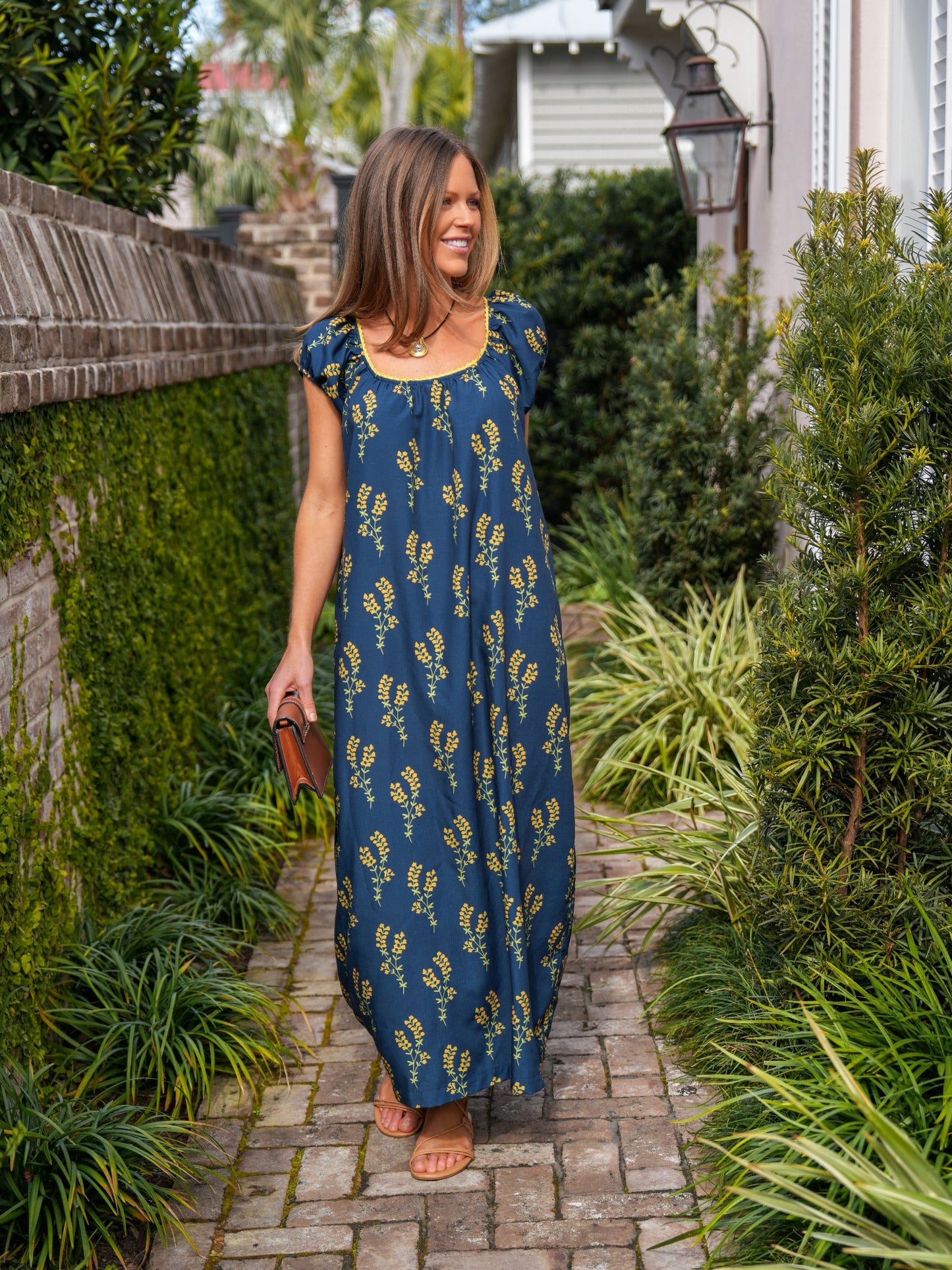 The McKenzie Maxi - Navy Sprig