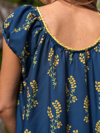 The McKenzie Maxi - Navy Sprig