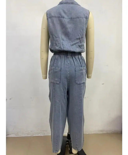 Rosalia | Sleeveless Denim Jumpsuit
