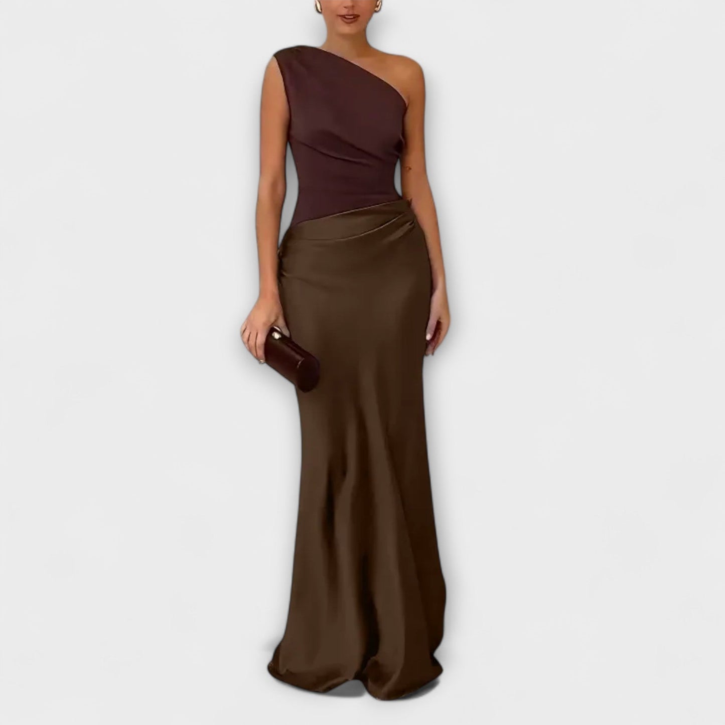 Luna - Asymmetrical Satin Gown
