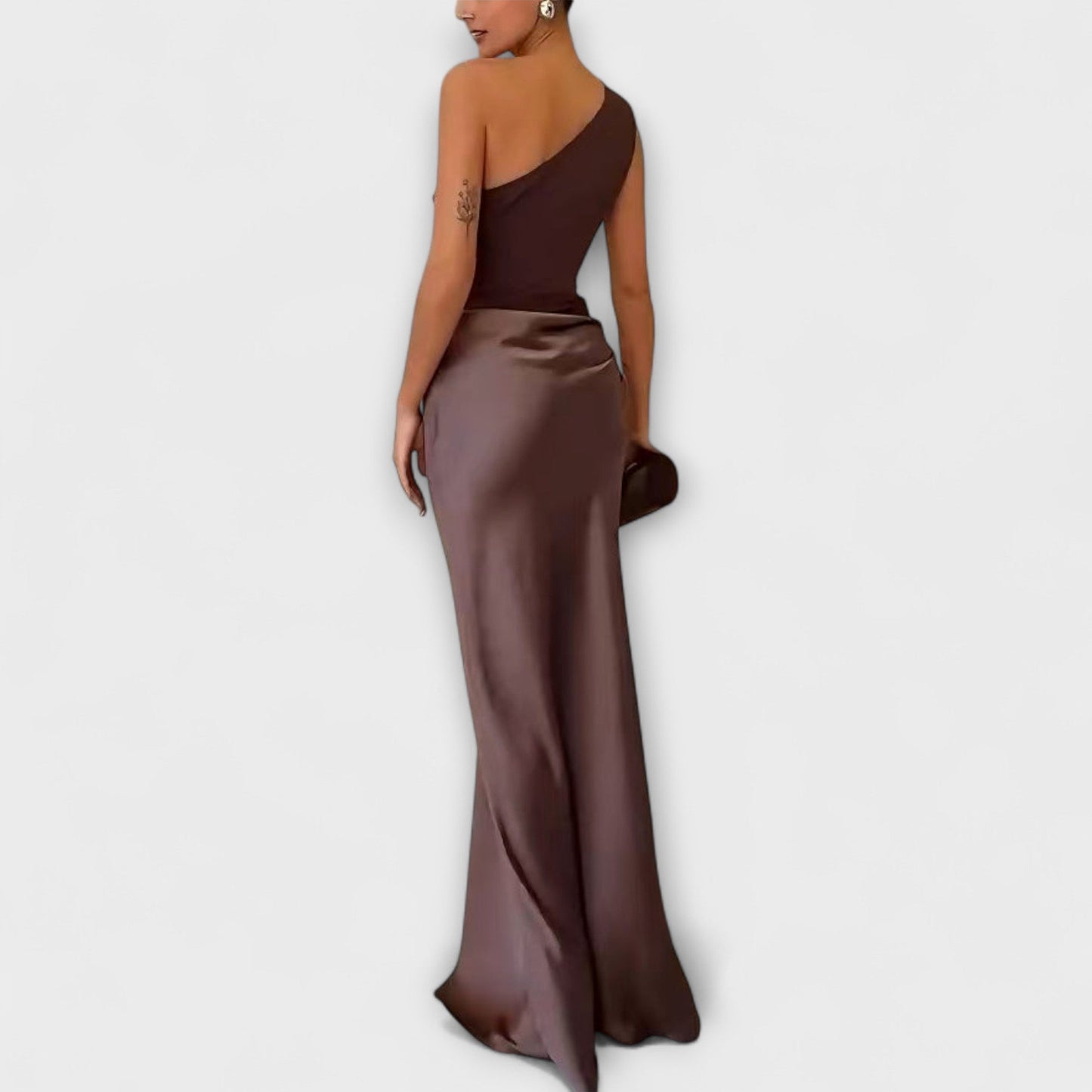 Luna - Asymmetrical Satin Gown