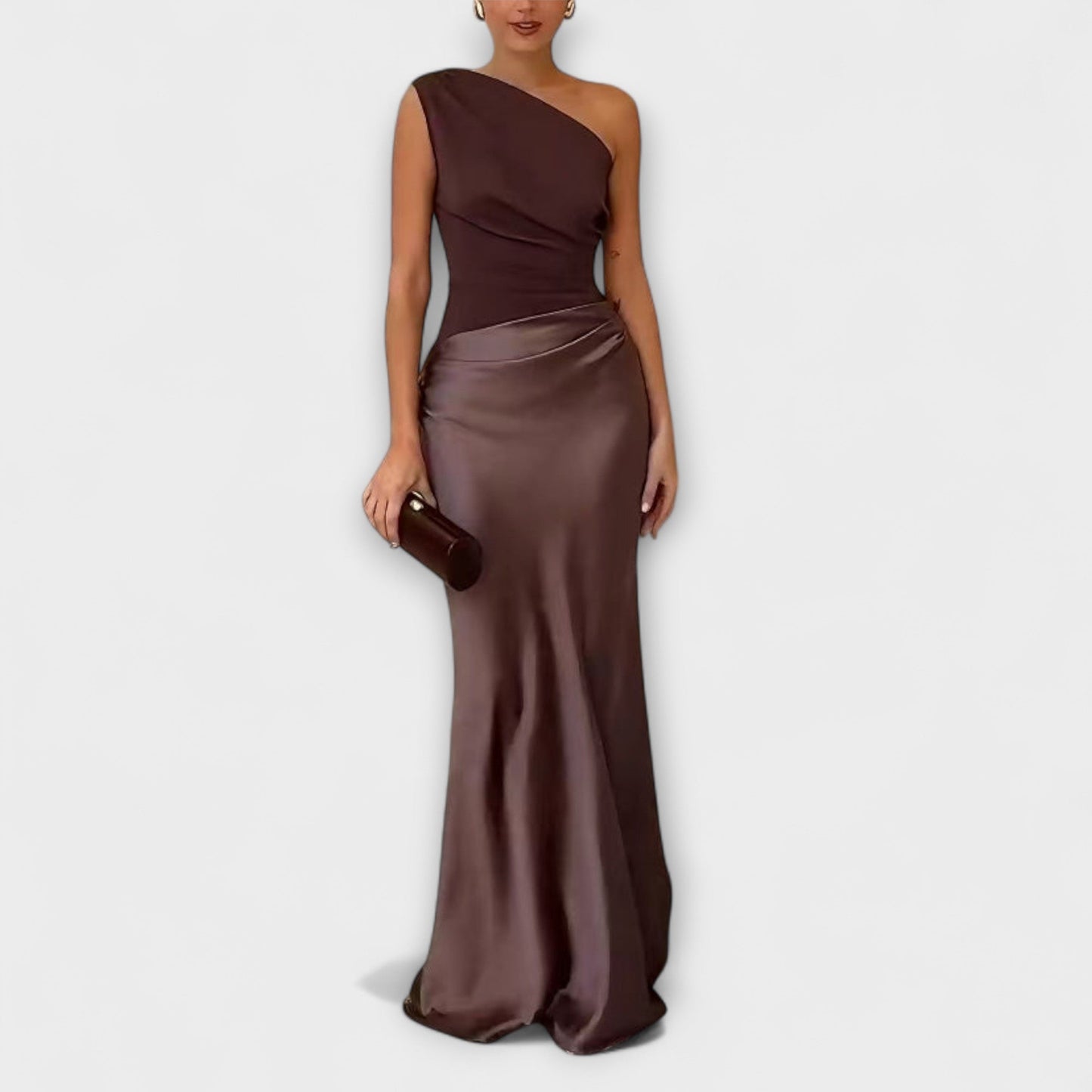 Luna - Asymmetrical Satin Gown