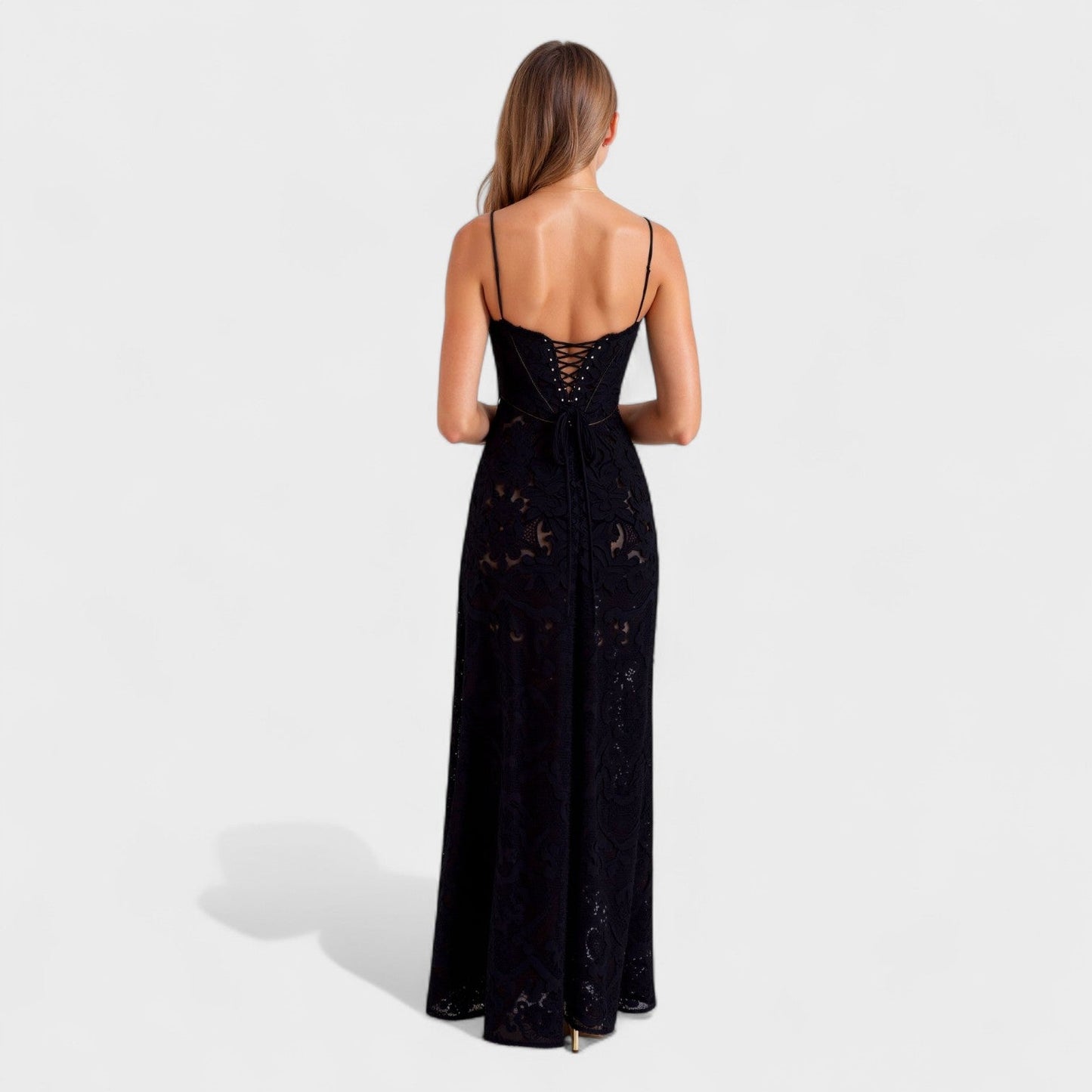 Verona - Elegant Floral Lace Maxi Gown