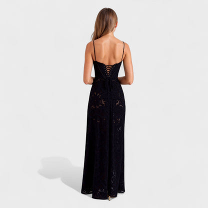 Verona - Elegant Floral Lace Maxi Gown