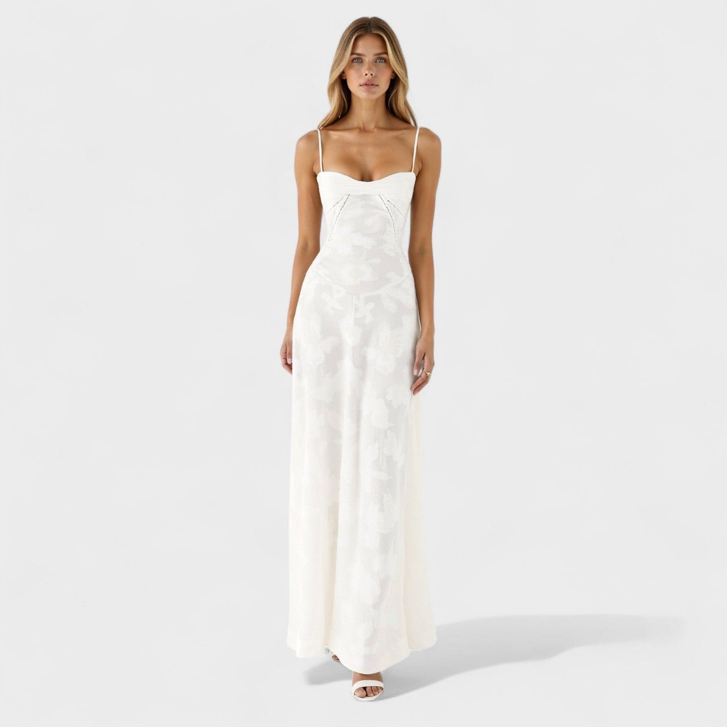 Verona - Elegant Floral Lace Maxi Gown