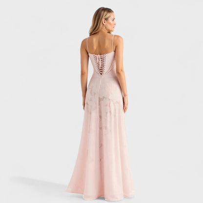 Verona - Elegant Floral Lace Maxi Gown