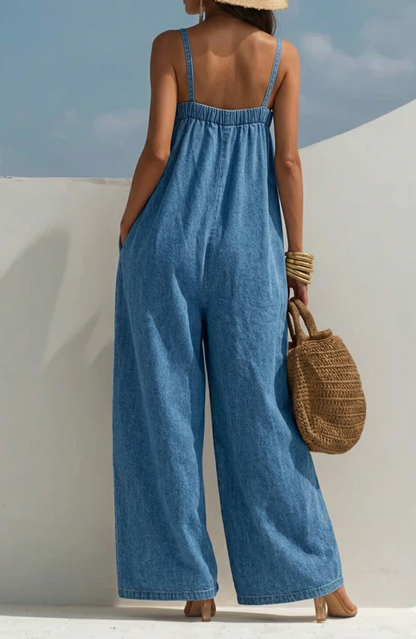 Madison | Wide-Leg Denim Jumpsuit