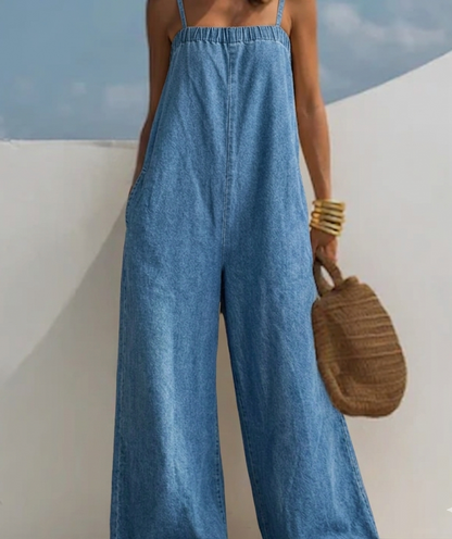Madison | Wide-Leg Denim Jumpsuit