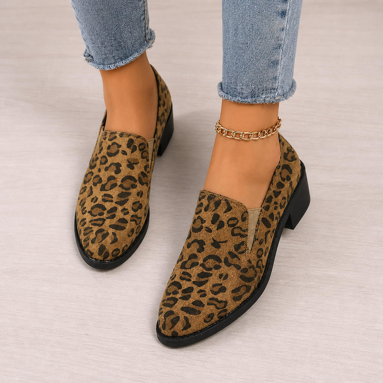 Angélique™ Leopard Print Moccasins